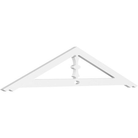 Ekena Millwork Pitch Artisan Architectural Grade PVC Gable Pediment, 48"W x 10"H x 1"P (5/12) GPP048X010X100ART